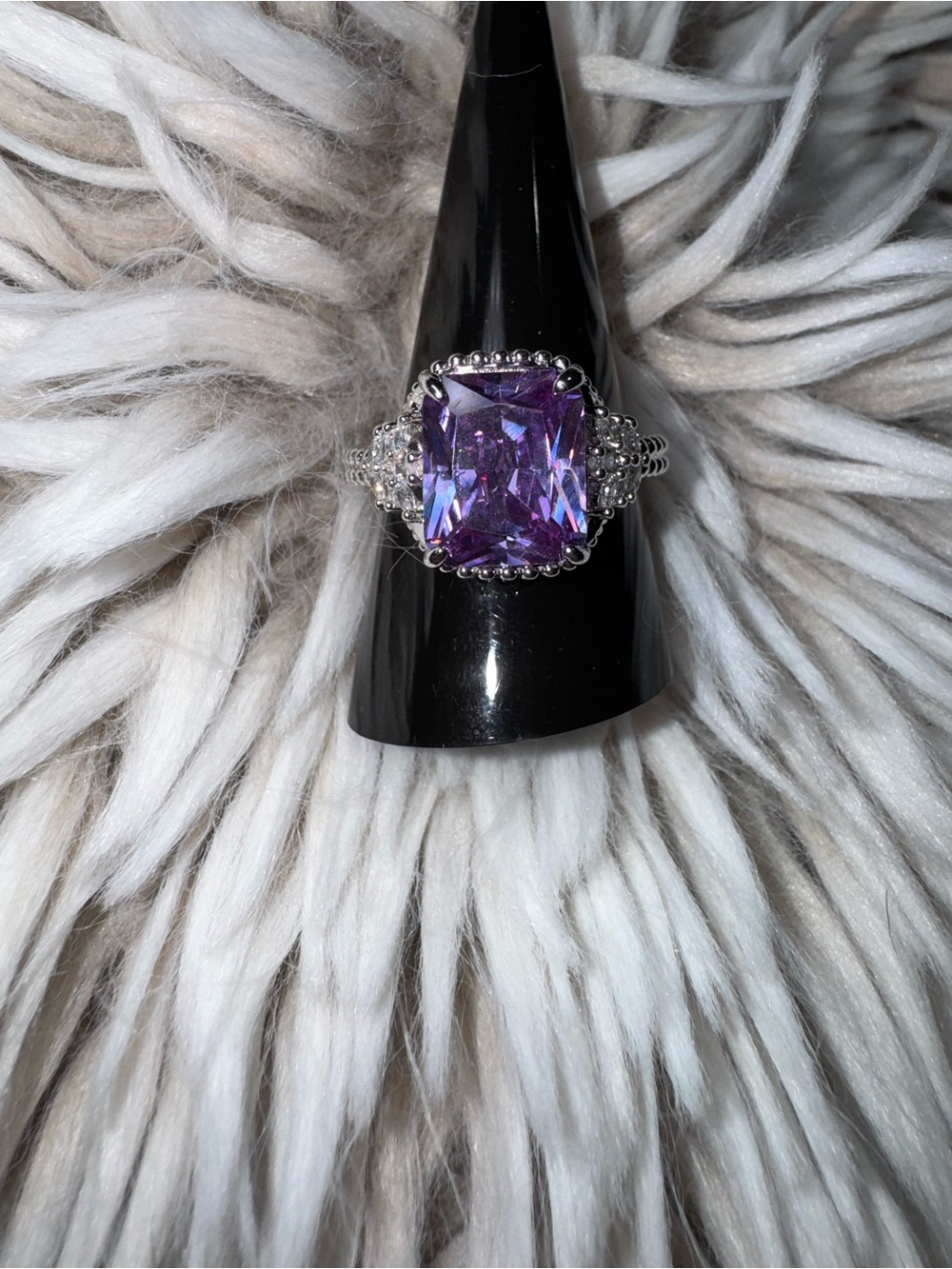 Lavender topaz bomb party ring